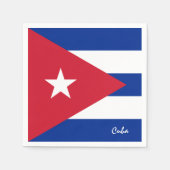 キューバ・キューバ国旗のパーティーファッション/スポーツファン スタンダードカクテルナプキン (正面)