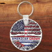 キューバ・キューバ米国産アメリカ合衆国統一された州ツリー キーホルダー (正面)