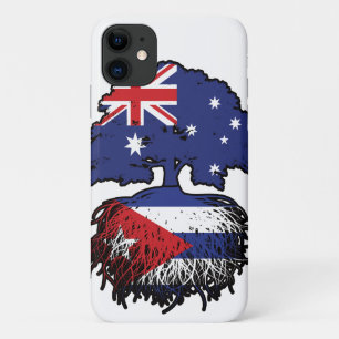 キューバ・キューバ・オーストラリア・ツリー・ルーツ国旗 iPhone 11 ケース