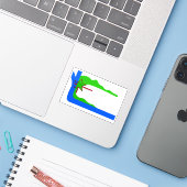 キューバ，クマナヤグア国旗 シール (ノートパソコンとiPhone)