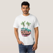 キューバ クラシックカー ロゴ Tシャツ (正面フル)