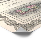 キューバ、ジャマイカ、プエルトリコのヴィンテージの地図 ポスター (角)