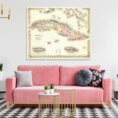 キューバ、ジャマイカ、プエルトリコ キャンバスプリント (インサイチュ (リビング))