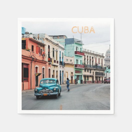 キューバ スタンダードカクテルナプキン (正面)