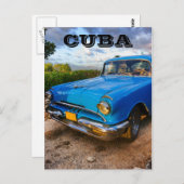 キューバ,トリニダードの古いアメリカのクラシック車 ポストカード (正面/裏面)