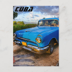 キューバ,トリニダードの古いアメリカのクラシック車 ポストカード