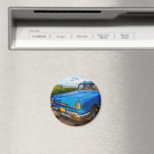 キューバ,トリニダードの古いアメリカのクラシック車 マグネット (インサイチュ (食洗機))