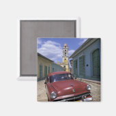 キューバ、トリニダードの古い植民地時代の村。 マグネット (正面/裏面)