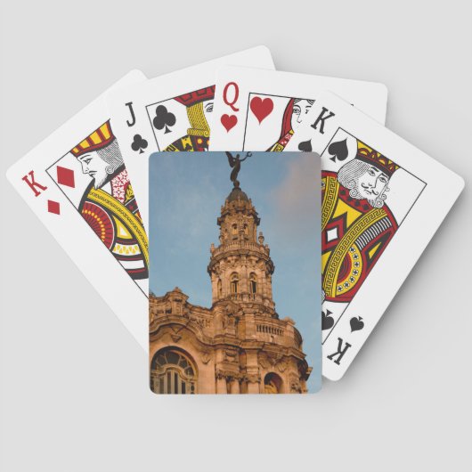 キューバ ハバナの古い建物の尖塔 トランプ (裏面)