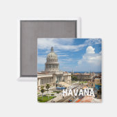キューバ，ハバナの建物の表示 マグネット (正面/裏面)