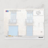 キューバ、ハバナの植民地時代の美術館 ポストカード (裏面)