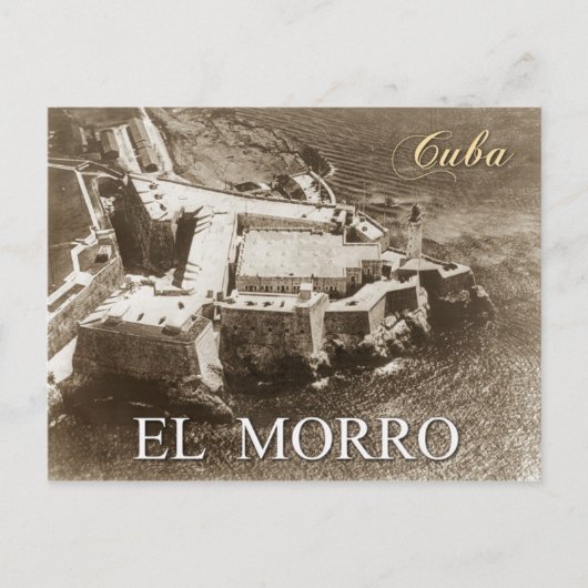 キューバ，ハバナ州，モロ城の空中眺め ポストカード (正面)