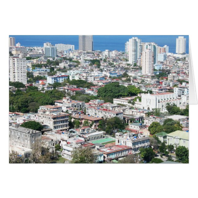 キューバ，ハバナ市，空中表示 (正面横)