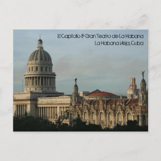 キューバ，ハバナ，エルキャピトリオ&グランテアトロ ポストカード