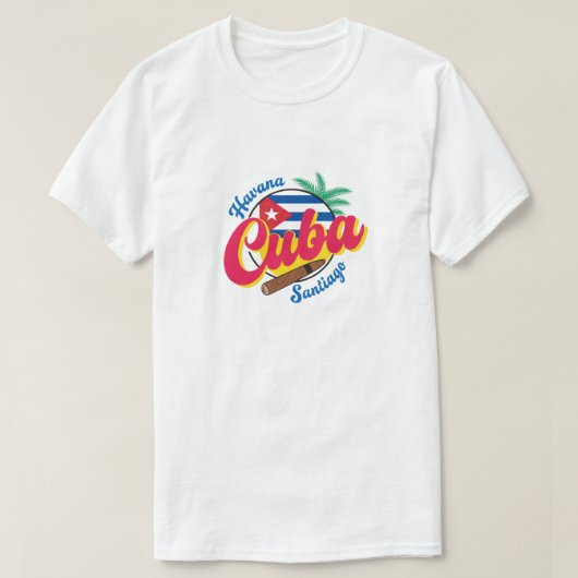 キューバ ハバナ サンティアゴ Tシャツ (デザイン正面)