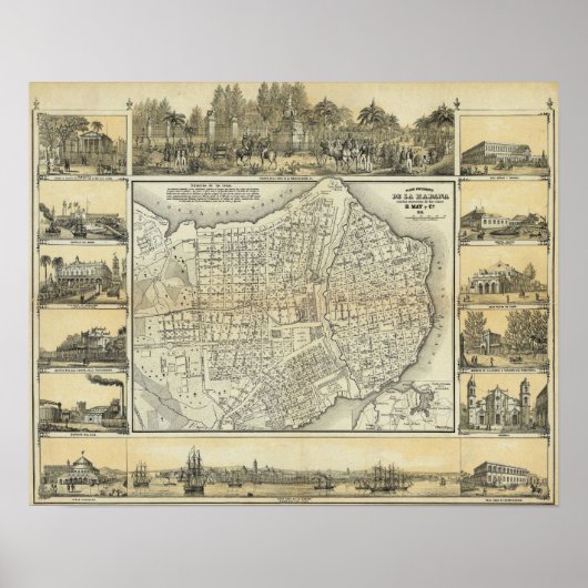 キューバ，ハバナ ポスター (正面)