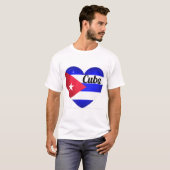 キューバ ハート フラグ Tシャツ (正面フル)