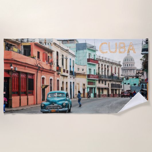 キューバ ビーチタオル (正面)