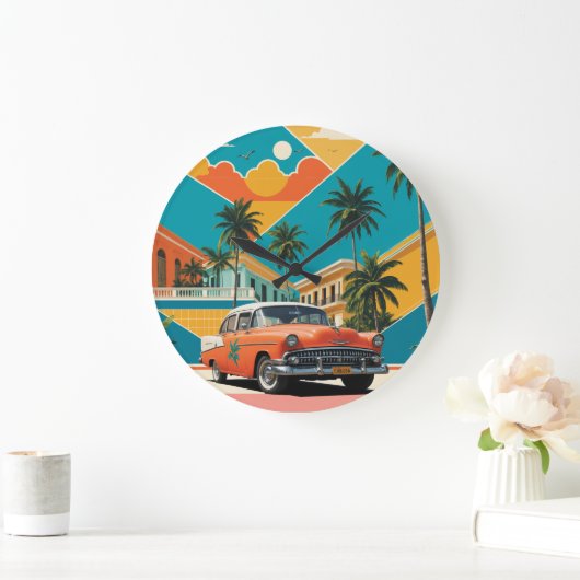 キューバ ラージ壁時計 (ホーム)