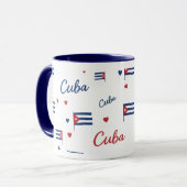 キューバ・ルーツ柄マグカップ | カリブ海の旗 マグカップ (正面左)