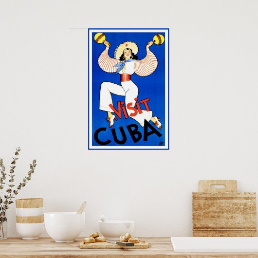 キューバ・ヴィンテージ旅行を訪れる ポスター (キッチン)