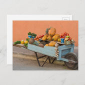 キューバ，果物と野菜の荷車 ポストカード (正面/裏面)