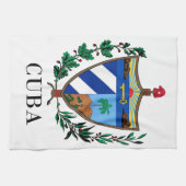 キューバ-記号か紋章付き外衣か旗または色または紋章 キッチンタオル (横)