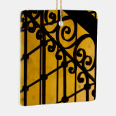 キューバ,黄色の鉄門模様 セラミックオーナメント (右)