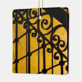 キューバ,黄色の鉄門模様 セラミックオーナメント (左)
