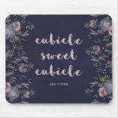 キュービクルの甘いキュービクル|の煙の花模様 マウスパッド (正面)