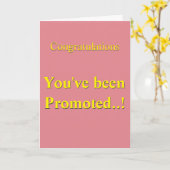 キュービクルクイーンクラウンオフィスプロモーションピンク カード (黄色い花)