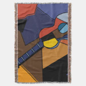 キュービストのギター絵を描シュルレアリズム。 スローブランケット (正面縦)