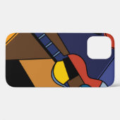 キュービストのギター絵を描シュルレアリズム。 Case-Mate iPhoneケース (裏面 (横))