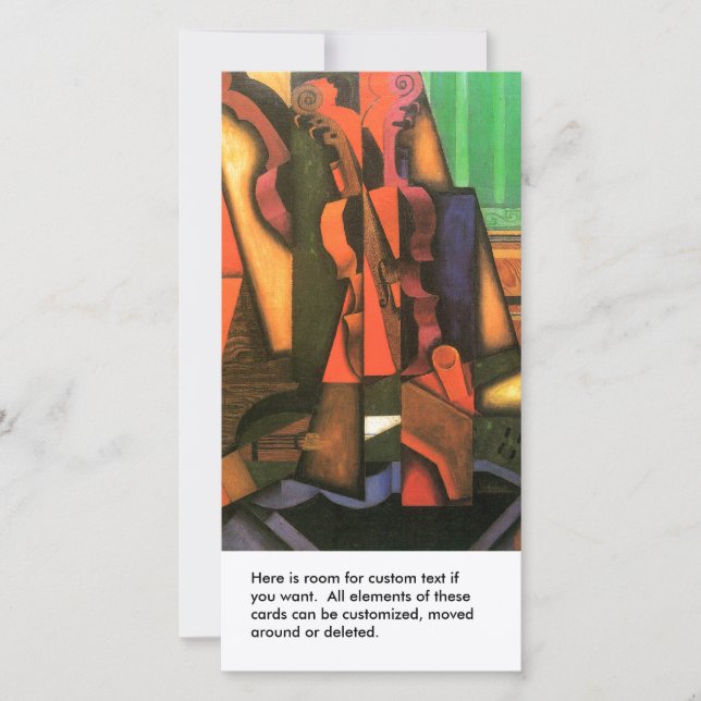 キュービストアートヴァイオリン絵画とギターのby Juan Gris (正面)