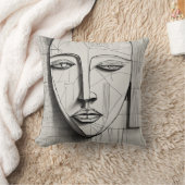 キュービストアート装飾用クッション-モダン抽象デザイン クッション (ブランケット)