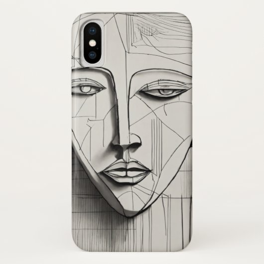 キュービストアートiPhone Xケース – ユニーク抽象デザイン Case-Mate iPhoneケース (裏面)