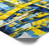 キュービストイエローブリッジオーバーリバー ポスター (角)