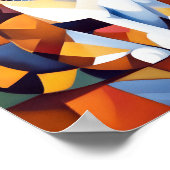 キュービストカリコキャットアート ポスター (角)