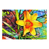 キュービストガーデン：抽象芸術フローラオアシス フォトプリント            (正面)