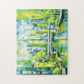 キュービストグリーンシティとブリッジ ジグソーパズル (縦)