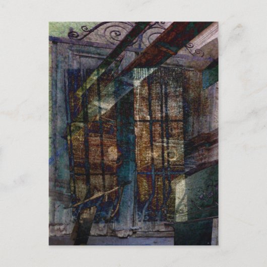 キュービストシャッター、ドアと窓 ポストカード (正面)