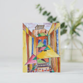 キュービストスタイルウォーターカラープラカ |ギリシャ，アテネ ポストカード (スタンド正面)