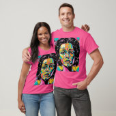 キュービストポップ・アートのジックアートウーマン顔Tシャツ Tシャツ (ユニセックス)