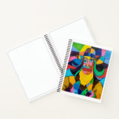 キュービスト女性のカーボーイスケッチブック ノートブック (内部)