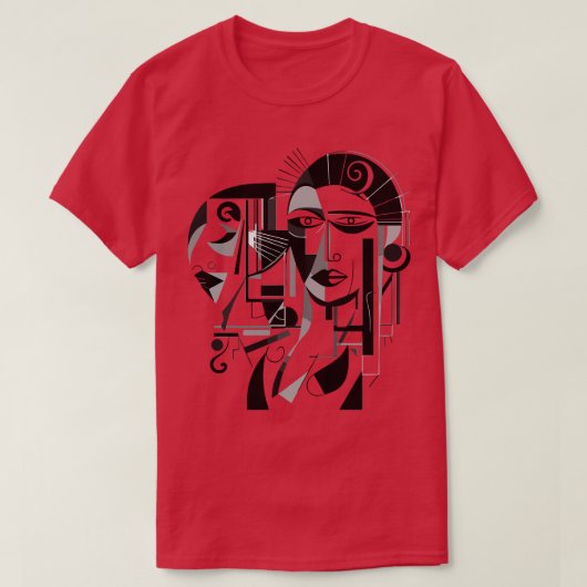 キュービスト女性10 Tシャツ (デザイン正面)