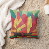 キュービスト抽象芸術のジャンクセイルズと海空 クッション (ブランケット)