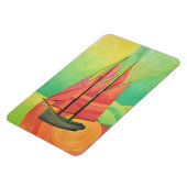 キュービスト抽象芸術セーリングボート幾何学芸術 マグネット (左側)