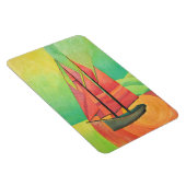 キュービスト抽象芸術セーリングボート幾何学芸術 マグネット (右側)