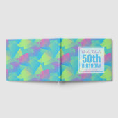 キュービスト抽象芸術パステル50th誕生日ゲストブック ゲストブック (全面)