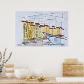 キュービスト抽象芸術 |リビエラフランスの・サン・トロペ ポスター (キッチン)